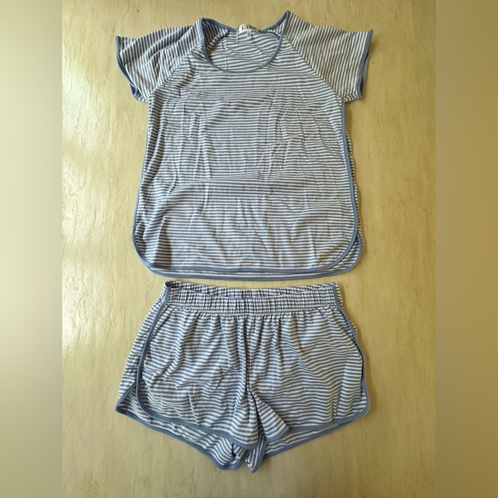 Striped Blue Pajama Set